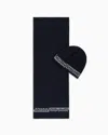 Armani Exchange Set With Scarf And Hat In Blue