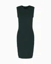 Armani Exchange Sheath Dress With Allover Logo In Green