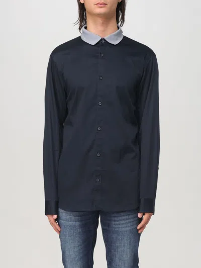 Armani Exchange Shirt  Men Color Blue In Blau