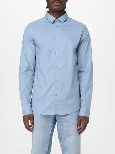 Armani Exchange Shirt  Men Color Gnawed Blue