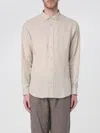 Armani Exchange Man Shirt Beige Size Xxl Linen In Sand