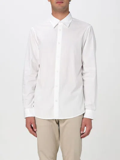 Armani Exchange Long-sleeve Button-down Shirt In White