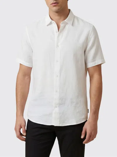 Armani Exchange Man Shirt Ivory Size L Viscose, Lyocell In White