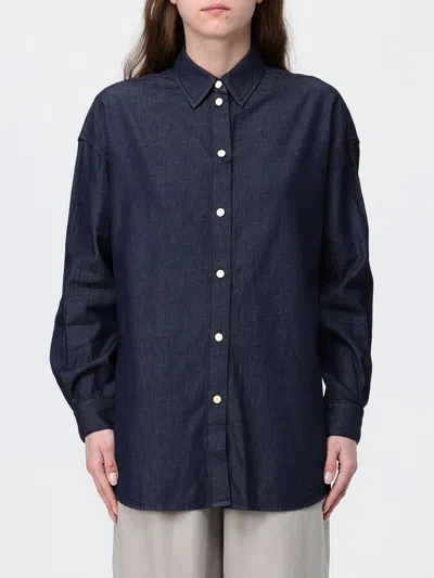 Armani Exchange Shirt Woman Color Denim In Blue