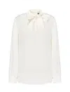 Armani Exchange Bow-collar Long Sleeve Blouse