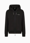 Armani Exchange Stretch Fabric Zip-up Sweatshirt In Black