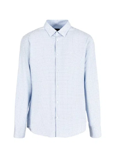 Armani Exchange Shirts Clear Blue
