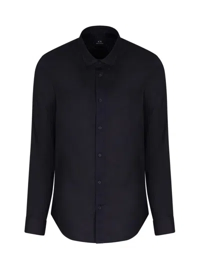 Armani Exchange Shirts In Deep Navy