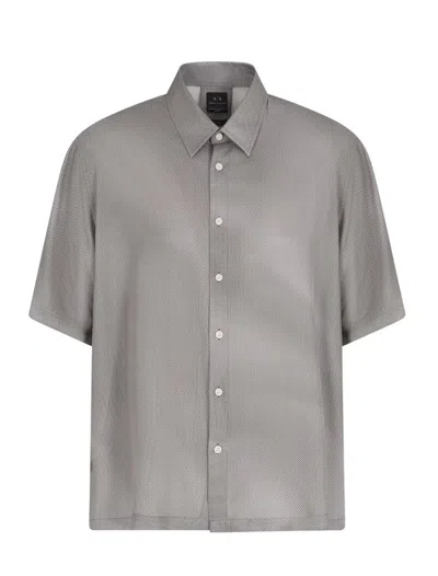 Armani Exchange Shirts In Gray Halftone