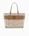 Armani Exchange Logo-print Tote Bag In Brown