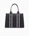 Armani Exchange Tote Bag With Contrasting Bands In Black
