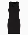 Armani Exchange Cut-out Detail Mini Dress In Black