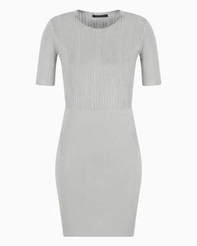 Armani Exchange Short Dresses In Silver