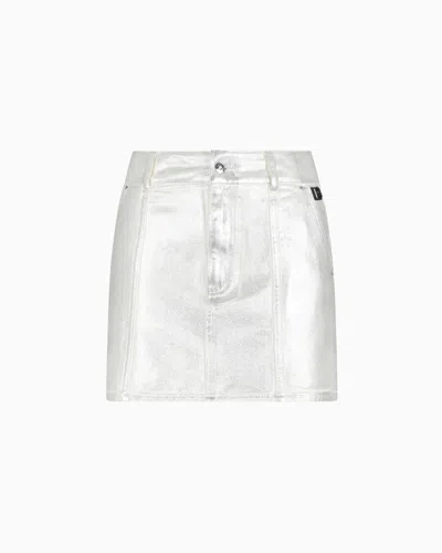 Armani Exchange Short Skirts In Silver