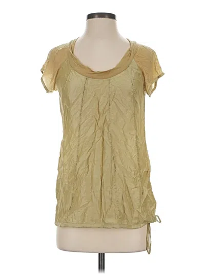 Pre-owned Armani Exchange Short Sleeve Blouse In Gold