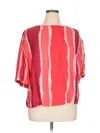 Armani Exchange Short Sleeve Blouse In Red