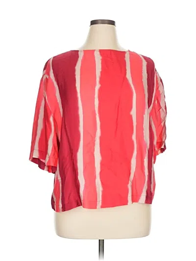 Armani Exchange Short Sleeve Blouse In Red
