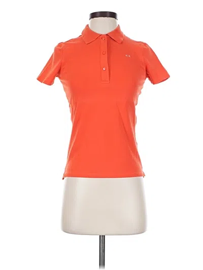 Pre-owned Armani Exchange Short Sleeve Polo Shirt In Orange