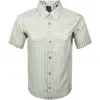 Armani Exchange Geometric-print Short-sleeved Shirt In Green