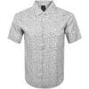 Armani Exchange All-over Print Short-sleeved Shirt In Gray