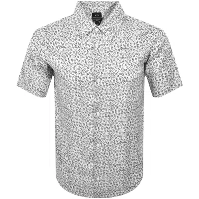 ARMANI EXCHANGE ARMANI EXCHANGE SHORT SLEEVE SHIRT OFF WHITE