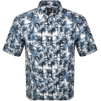 Armani Exchange Short Sleeve Shirt White In Multi