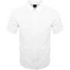 Armani Exchange Slim Fit Short Sleeve Shirt In White