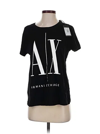 Armani Exchange Short Sleeve T-shirt In Black