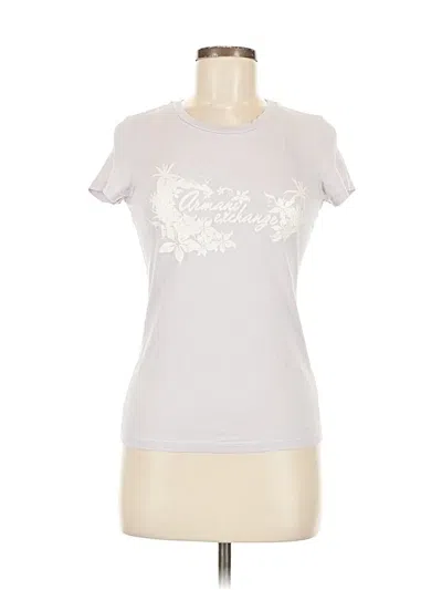 Pre-owned Armani Exchange Short Sleeve T-shirt In Silver