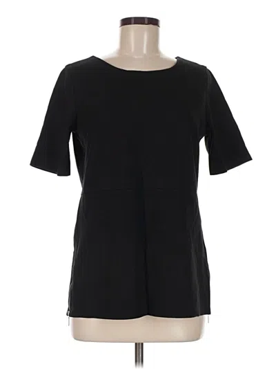 Pre-owned Armani Exchange Short Sleeve Top Black Boatneck Tops