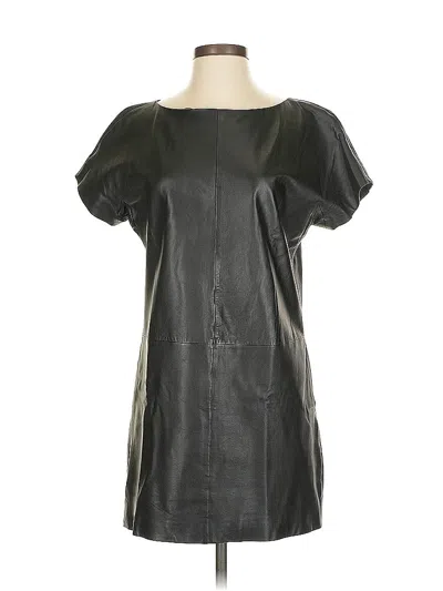 Pre-owned Armani Exchange Short Sleeve Top Black Square Neckline Tops