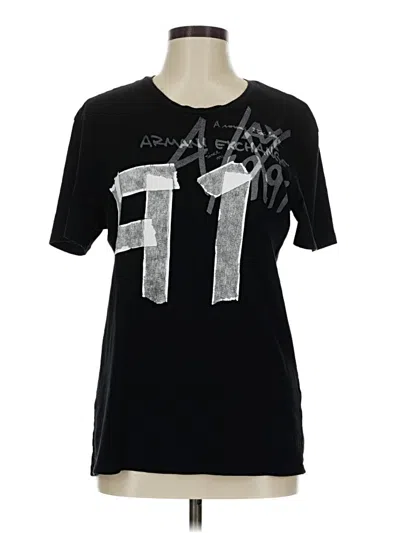 Pre-owned Armani Exchange Short Sleeve T-shirt In Black