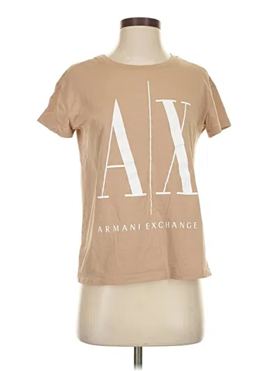 Pre-owned Armani Exchange Short Sleeve T-shirt In Brown