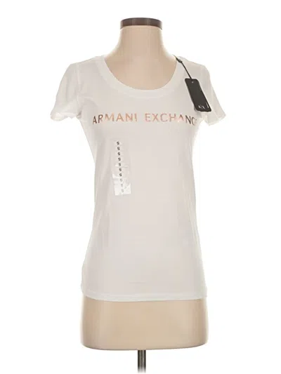 Pre-owned Armani Exchange Short Sleeve T-shirt In White