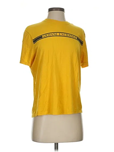 Pre-owned Armani Exchange Short Sleeve T-shirt In Yellow