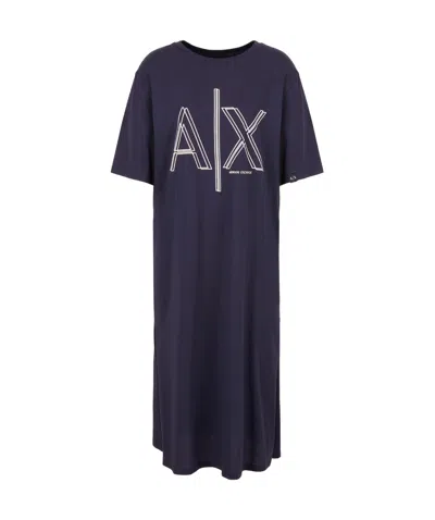 Armani Exchange Short-sleeved Dress In Black