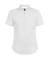 Armani Exchange Short-sleeved Lapel Shirt In White