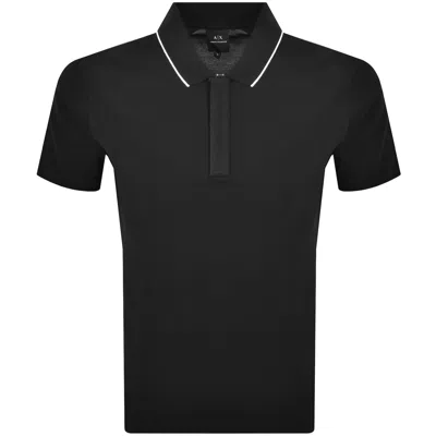 Armani Exchange Short Sleeved Polo Black