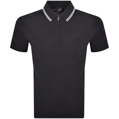 Armani Exchange Short Sleeved Polo Navy In Blue