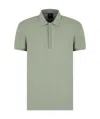 Armani Exchange Polo With Contrasting Logo In Gray
