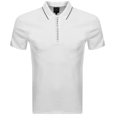 Armani Exchange Short Sleeved Polo T Shirt White