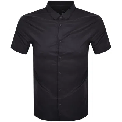 ARMANI EXCHANGE ARMANI EXCHANGE SHORT SLEEVED SHIRT NAVY
