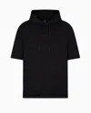 Armani Exchange Short-sleeved Sweatshirt With Logo In Black