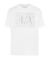 Armani Exchange Regular Fit Heavy Cotton T-shirt With Stencil Logo In White
