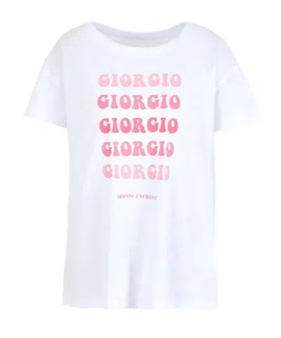 Armani Exchange Woman T-shirt White Size M Cotton