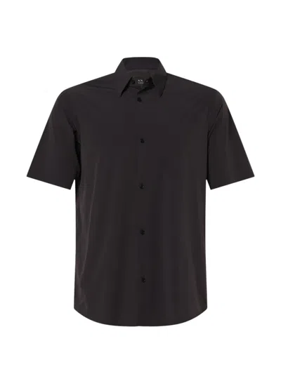 Armani Exchange Short Sleeves Shirt In Brown