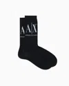 Armani Exchange Short Socks With Logo In Black