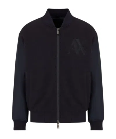 Armani Exchange Short Spliced Cotton Clothes In Black