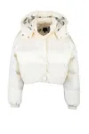 Armani Exchange Short White Down Jacket In White