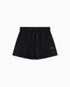 Armani Exchange Shorts In Scuba Stretch Fabric In Black